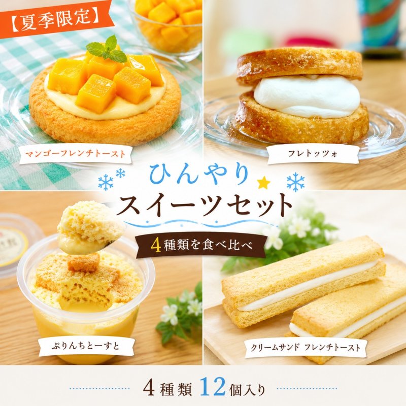 画像1: 【夏季限定】ひんやり★スイーツセット (1)